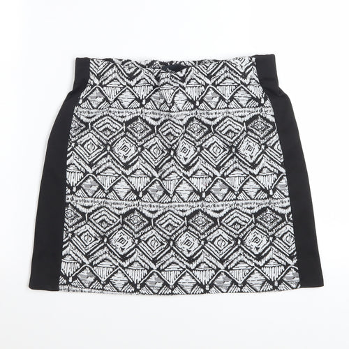 Next Women’s Black Geometric Stretch Pencil Skirt Size 8