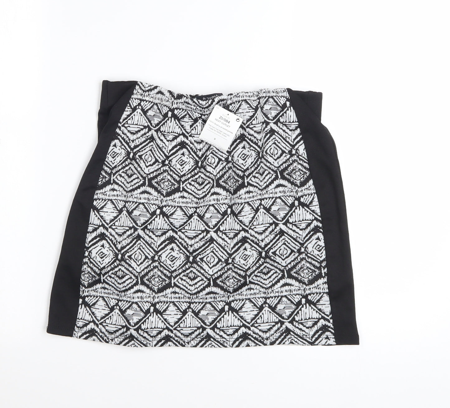 Next Women’s Black Geometric Stretch Pencil Skirt Size 8