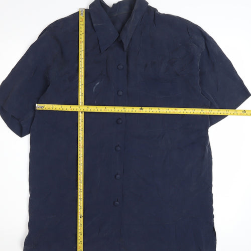 Marks and Spencer Women’s Blue Short Sleeve Button-Up Shirt Size 12