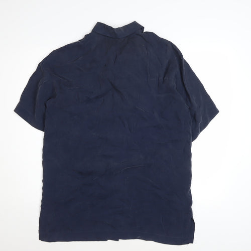 Marks and Spencer Women’s Blue Short Sleeve Button-Up Shirt Size 12