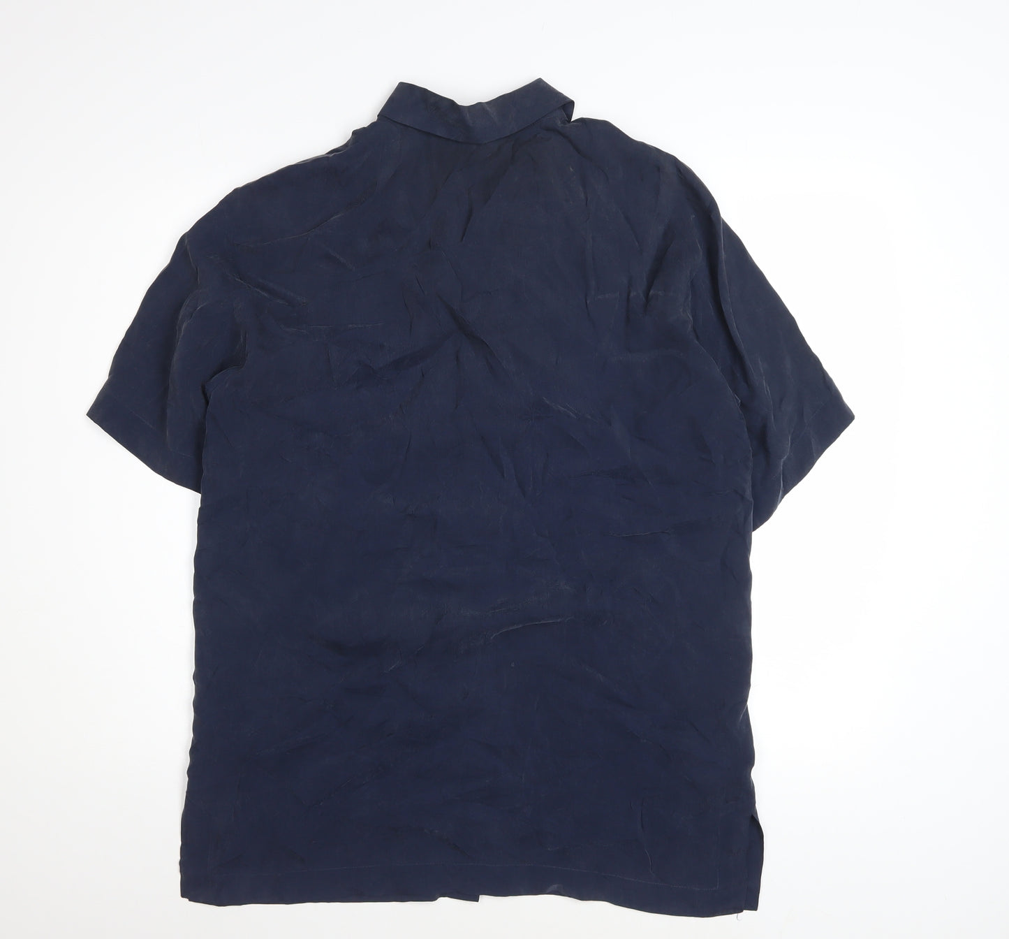 Marks and Spencer Women’s Blue Short Sleeve Button-Up Shirt Size 12