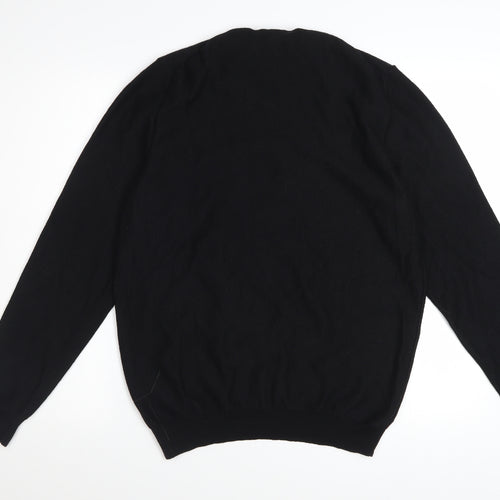 Paul Smith Men's Black Merino Wool V-Neck Pullover Jumper M