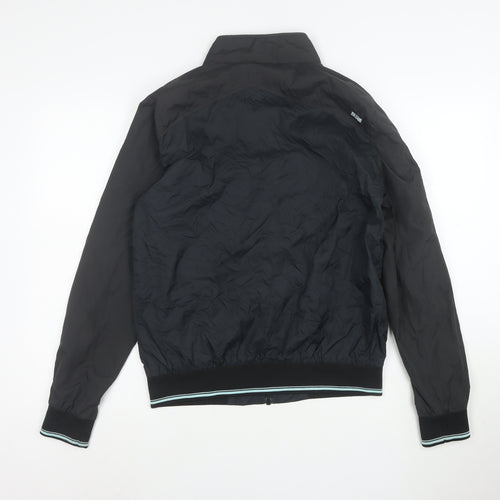 Volcom Men's Black Polyester Bomber Jacket Size S Lined Lightweight
