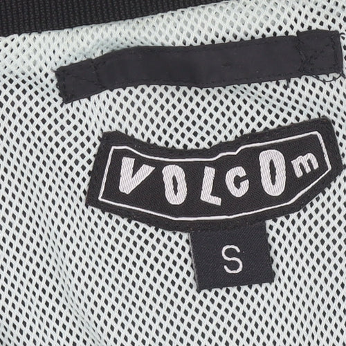 Volcom Men's Black Polyester Bomber Jacket Size S Lined Lightweight