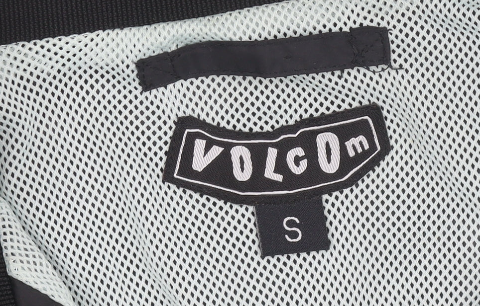 Volcom Men's Black Polyester Bomber Jacket Size S Lined Lightweight