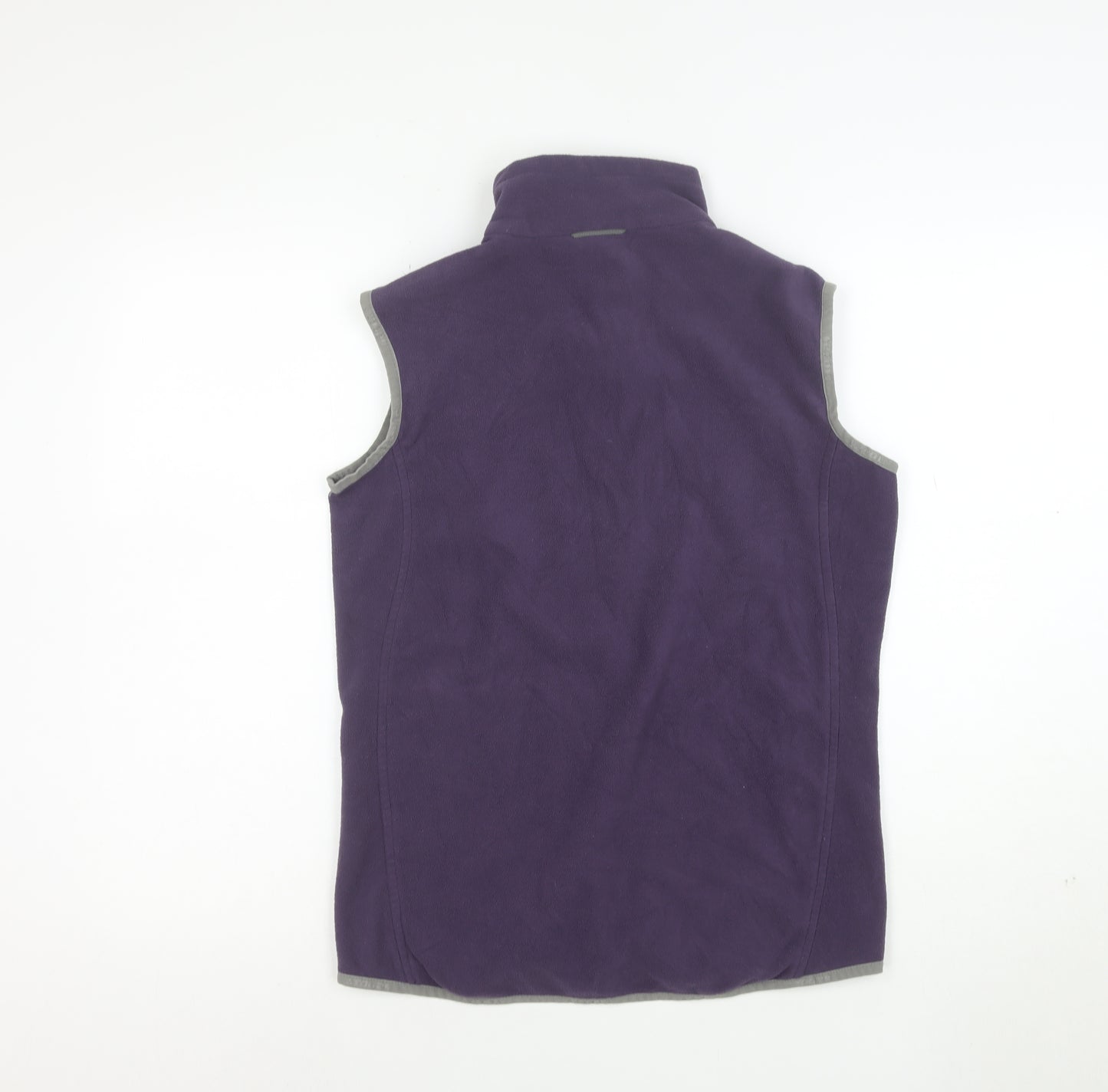 TOG24 Women Purple Fleece Waistcoat Size 10-12 Full Zip Outdoor Vest