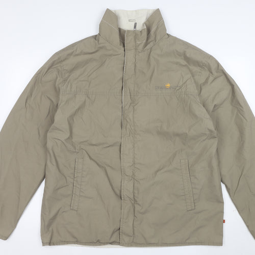 Carry Men’s Beige 2XL Basic Jacket Full Zip Collared Outerwear