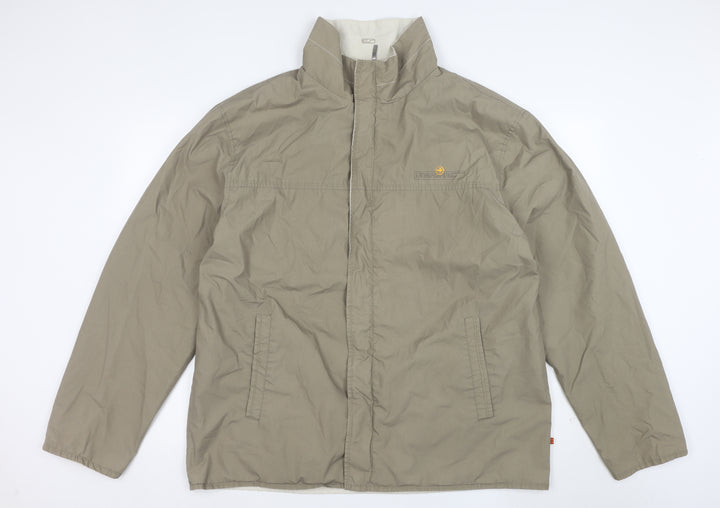 Carry Men’s Beige 2XL Basic Jacket Full Zip Collared Outerwear
