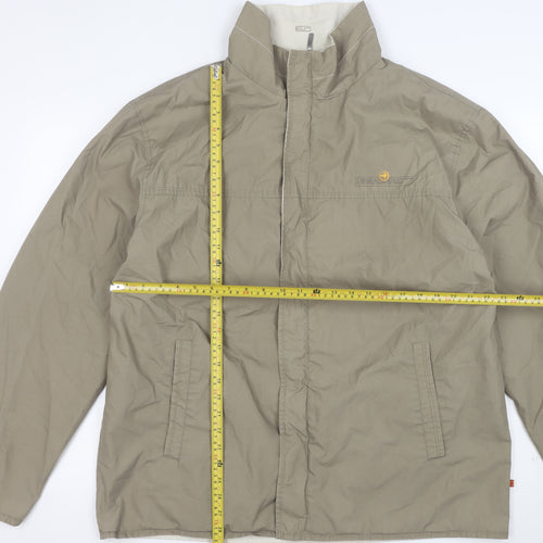 Carry Men’s Beige 2XL Basic Jacket Full Zip Collared Outerwear