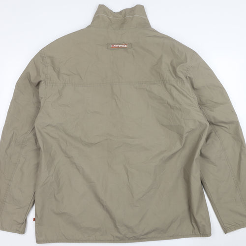 Carry Men’s Beige 2XL Basic Jacket Full Zip Collared Outerwear
