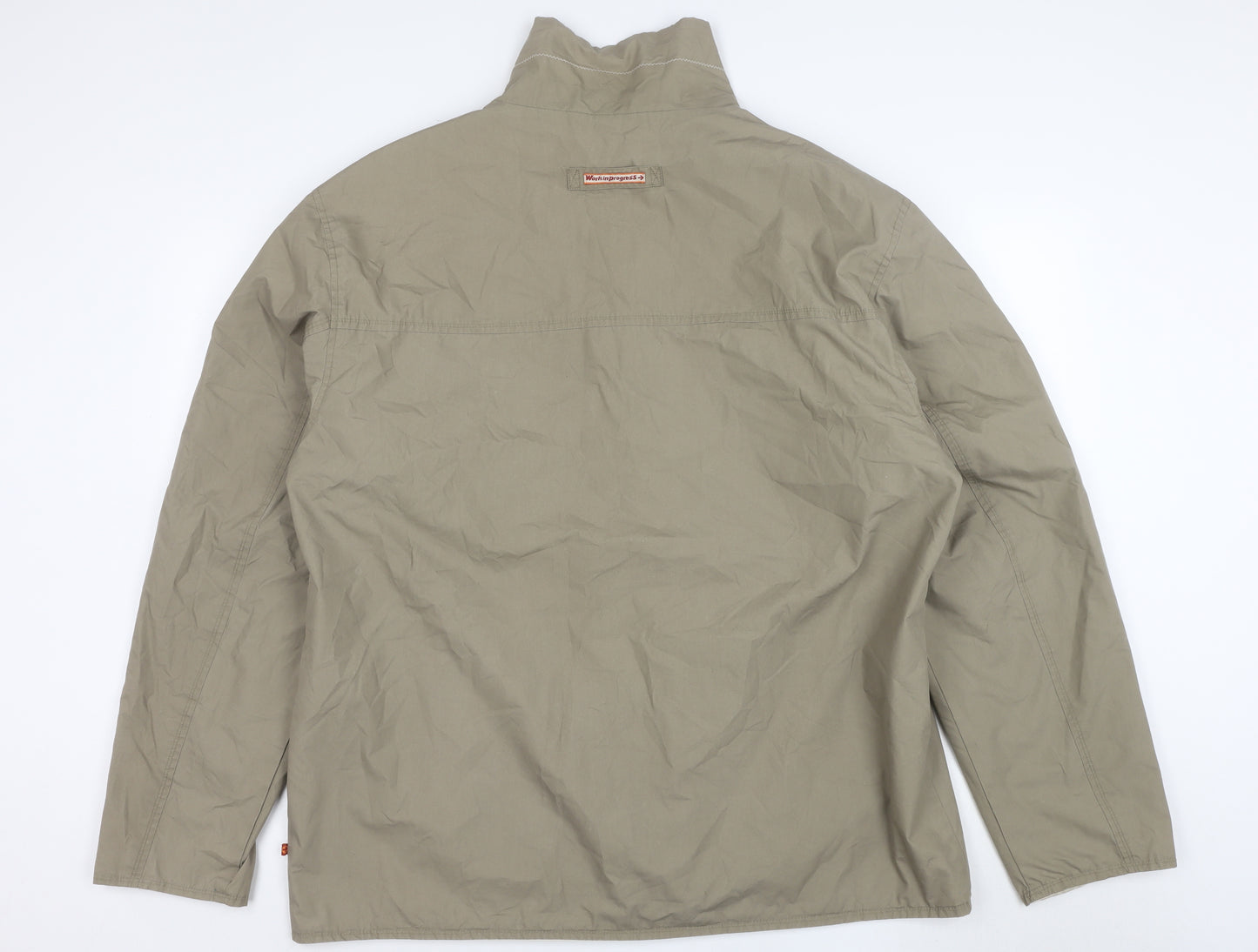 Carry Men’s Beige 2XL Basic Jacket Full Zip Collared Outerwear