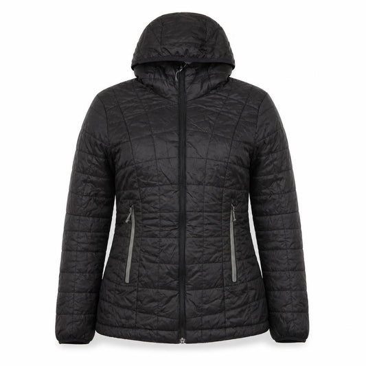 Decathlon Men's Black Hooded Puffer Jacket Size M 40in