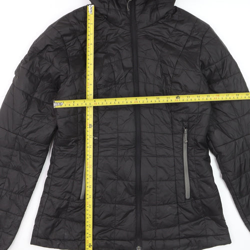 Decathlon Men's Black Hooded Puffer Jacket Size M 40in