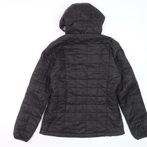 Decathlon Men's Black Hooded Puffer Jacket Size M 40in