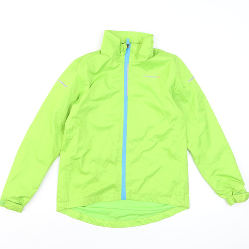 Muddyfox Boys Green Reflective Windbreaker Jacket 9-10 Years Polyester Activewear