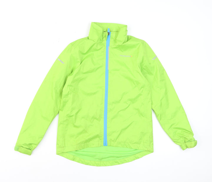 Muddyfox Boys Green Reflective Windbreaker Jacket 9-10 Years Polyester Activewear