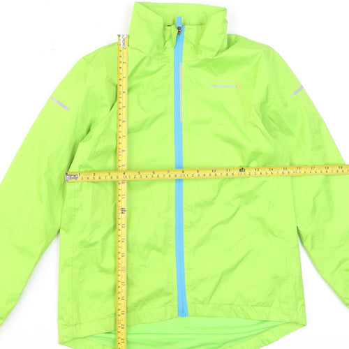 Muddyfox Boys Green Reflective Windbreaker Jacket 9-10 Years Polyester Activewear