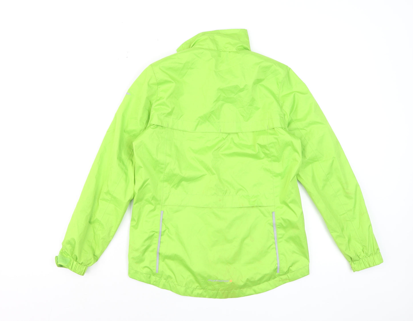 Muddyfox Boys Green Reflective Windbreaker Jacket 9-10 Years Polyester Activewear
