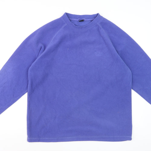 Cotton Traders Men's Purple Fleece Pullover Sweatshirt Size L