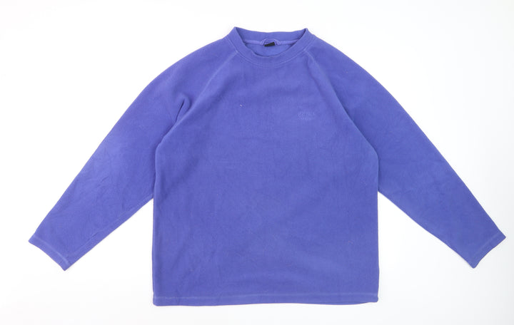 Cotton Traders Men's Purple Fleece Pullover Sweatshirt Size L