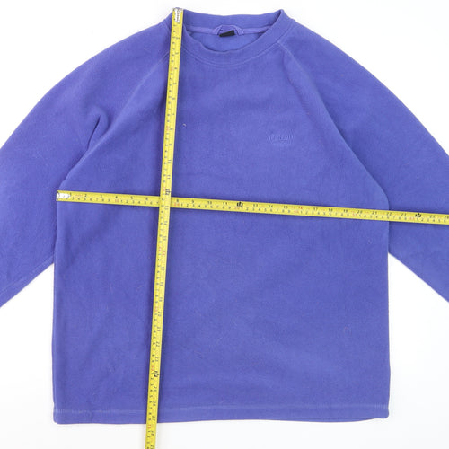 Cotton Traders Men's Purple Fleece Pullover Sweatshirt Size L