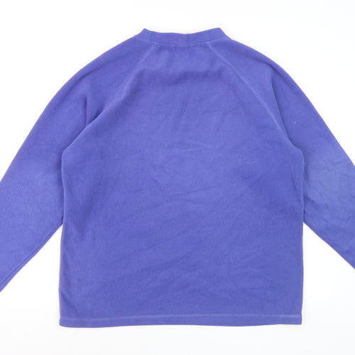 Cotton Traders Men's Purple Fleece Pullover Sweatshirt Size L