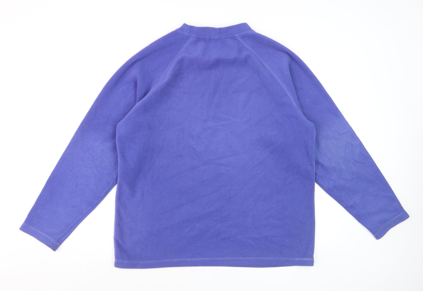 Cotton Traders Men's Purple Fleece Pullover Sweatshirt Size L