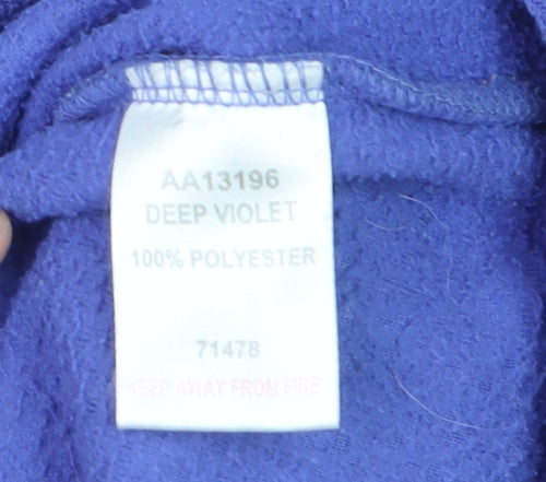 Cotton Traders Men's Purple Fleece Pullover Sweatshirt Size L