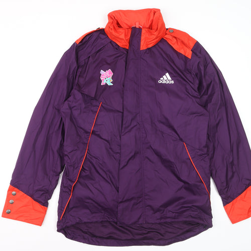 Adidas Women's Purple Waterproof London 2012 Hooded Jacket Size M