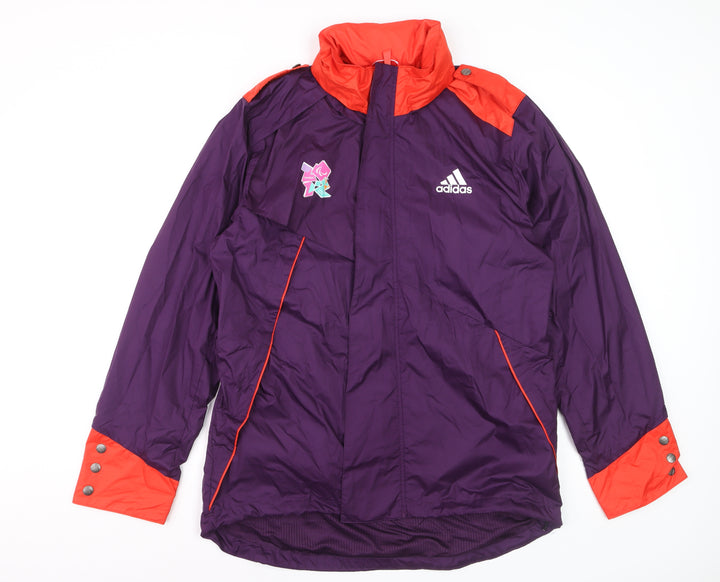 Adidas Women's Purple Waterproof London 2012 Hooded Jacket Size M