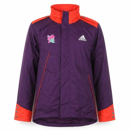 Adidas Women's Purple Waterproof London 2012 Hooded Jacket Size M