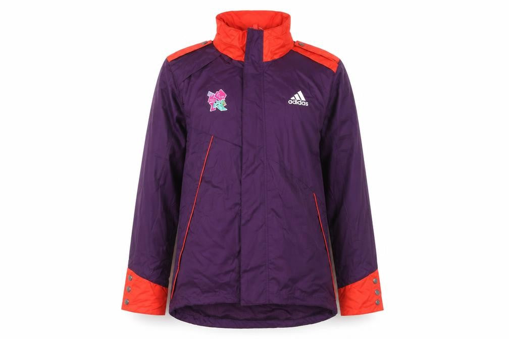 Adidas Women's Purple Waterproof London 2012 Hooded Jacket Size M
