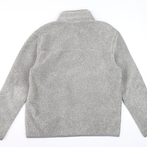 Marks and Spencer Mens Grey Fleece 1/4 Zip Pullover Sweatshirt Medium
