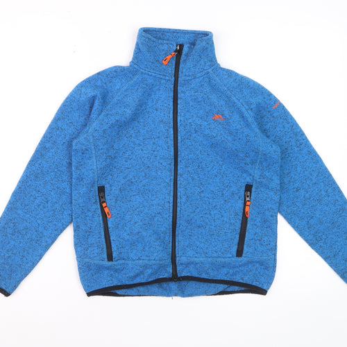 Trespass Boys Blue Fleece Full Zip Jacket Size 9-10 Years Outdoor Hiking