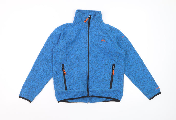 Trespass Boys Blue Fleece Full Zip Jacket Size 9-10 Years Outdoor Hiking