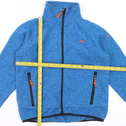 Trespass Boys Blue Fleece Full Zip Jacket Size 9-10 Years Outdoor Hiking