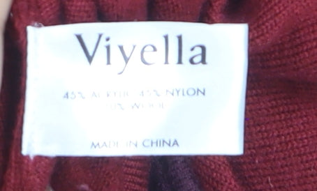 Viyella Women's Red Knit Cardigan XL Long Sleeve Open Front