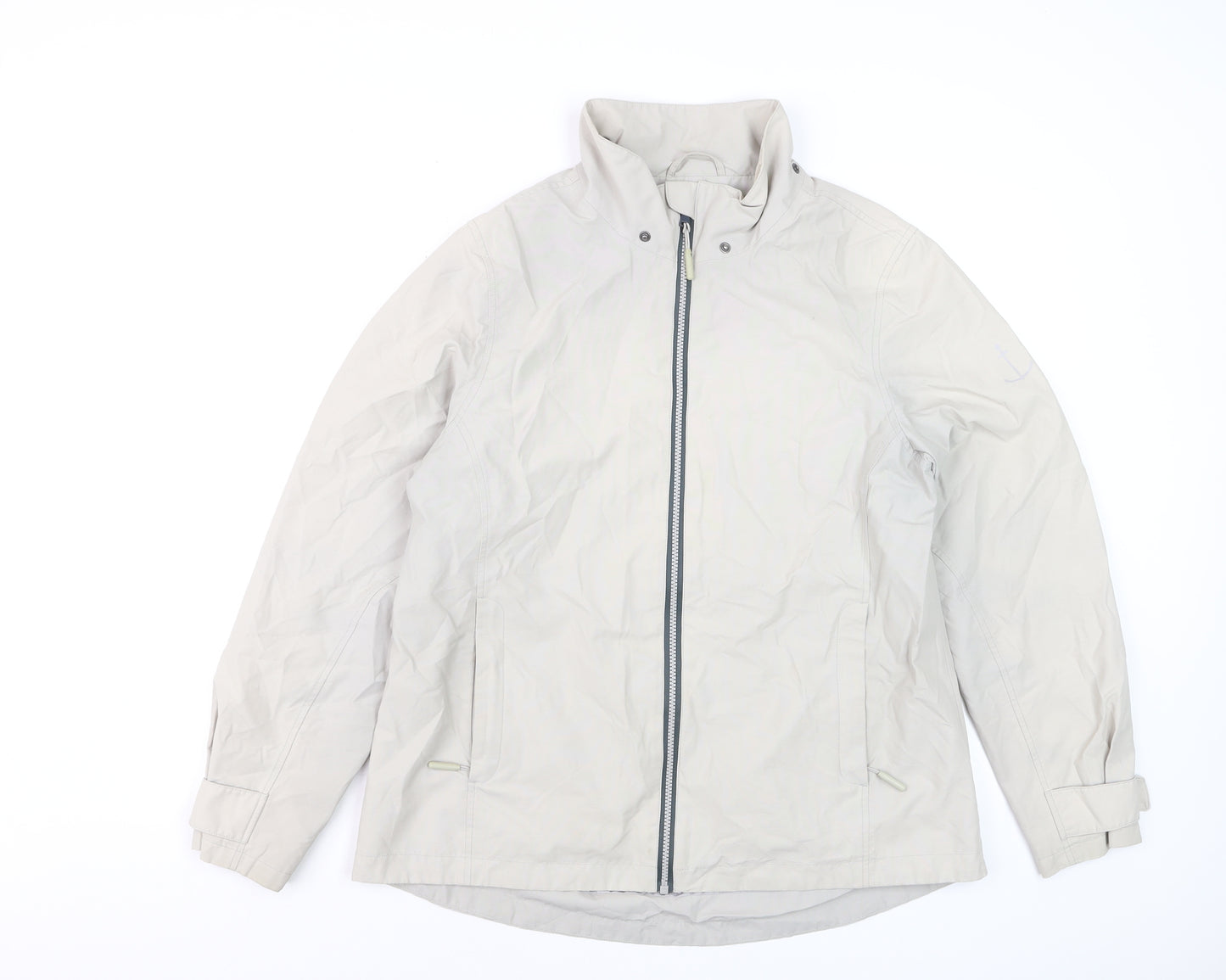 Seasalt Cornwall Women’s Beige Lagoon Waterproof Mid-Length Jacket UK14