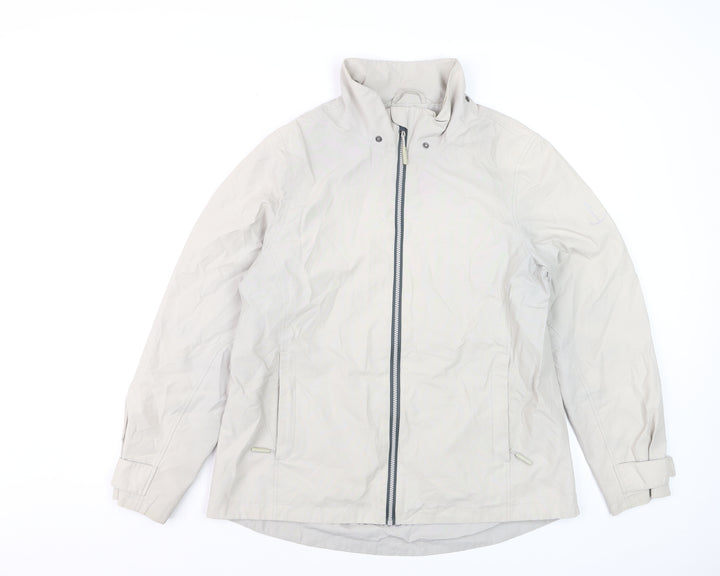 Seasalt Cornwall Women’s Beige Lagoon Waterproof Mid-Length Jacket UK14