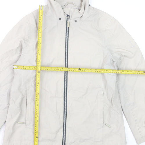 Seasalt Cornwall Women’s Beige Lagoon Waterproof Mid-Length Jacket UK14