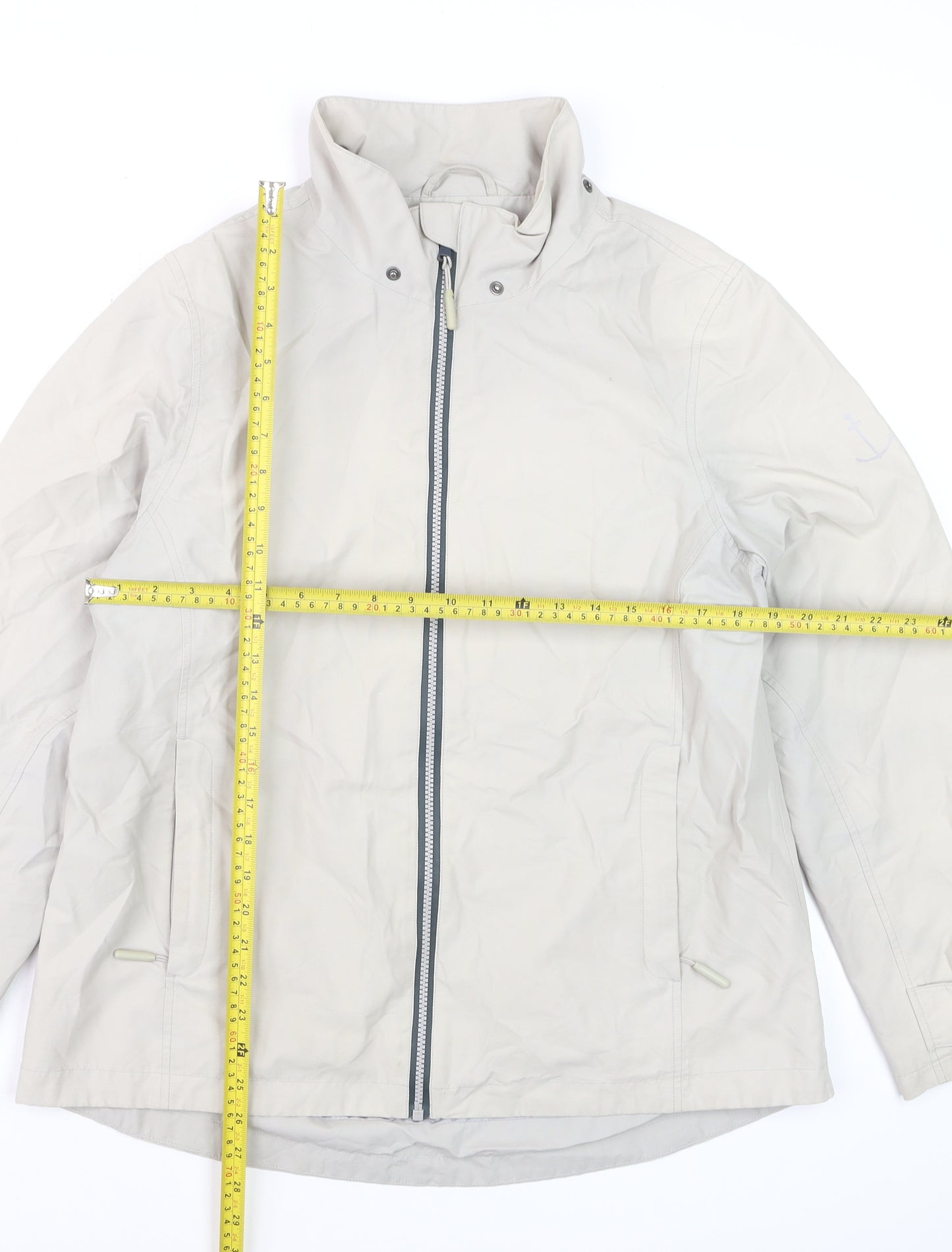 Seasalt Cornwall Women’s Beige Lagoon Waterproof Mid-Length Jacket UK14