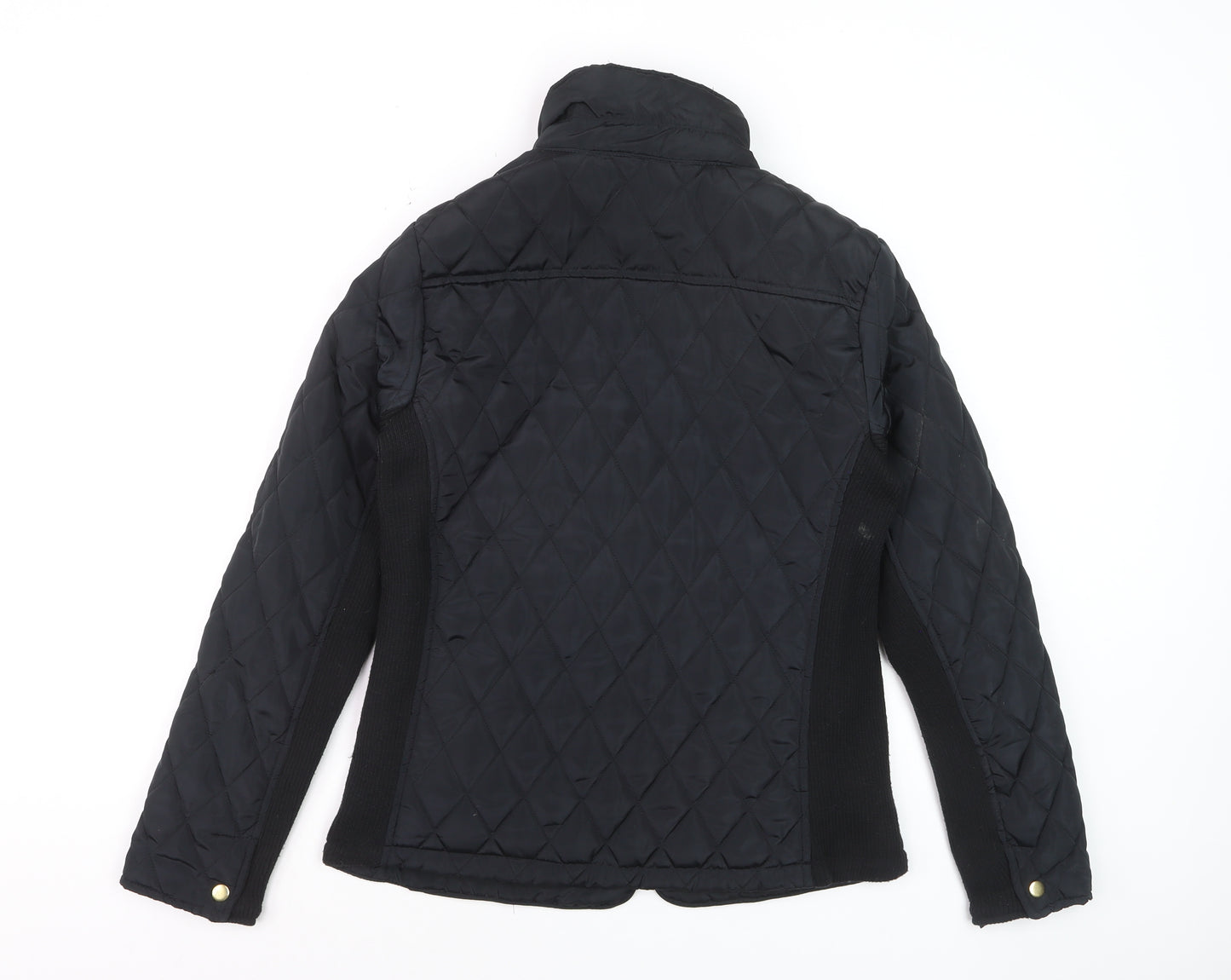 Avenue Women's Black Quilted Mid-Length Jacket Size 12