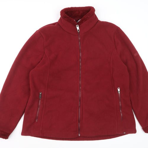 Regatta Women's Red Fleece Jacket Size 24 Full Zip Outdoor