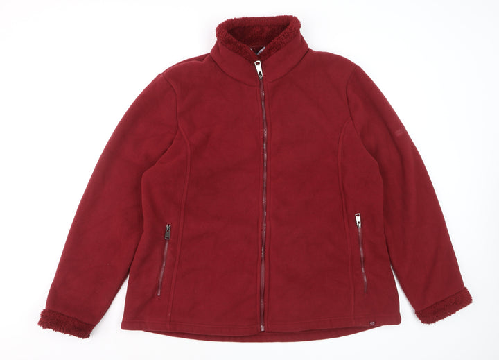 Regatta Women's Red Fleece Jacket Size 24 Full Zip Outdoor
