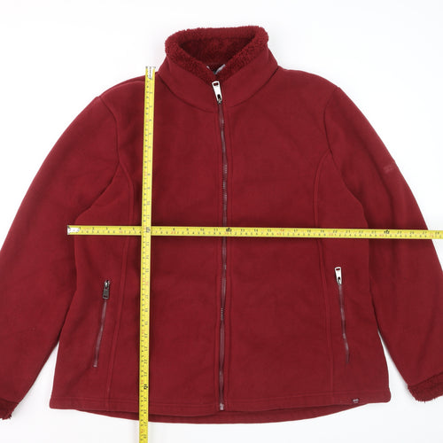 Regatta Women's Red Fleece Jacket Size 24 Full Zip Outdoor