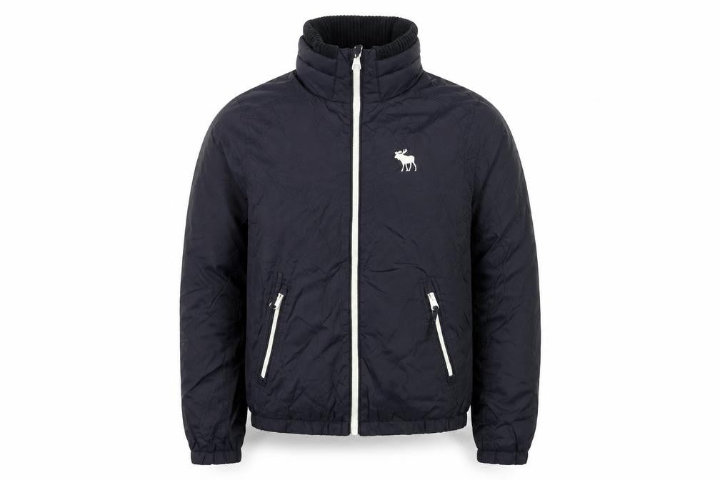 Abercrombie & Fitch Men’s Blue Nylon Bomber Jacket Size S