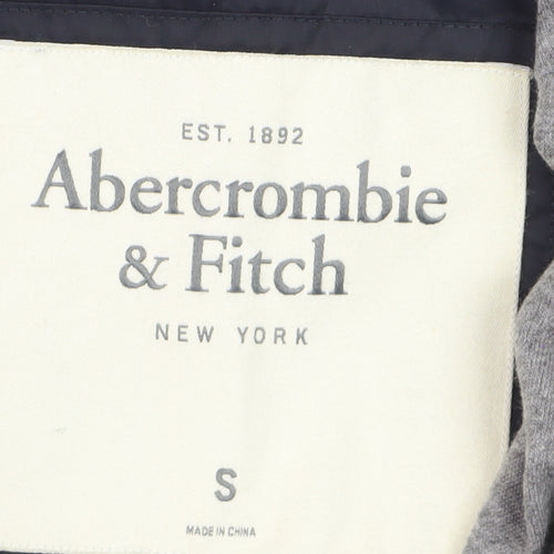 Abercrombie & Fitch Men’s Blue Nylon Bomber Jacket Size S
