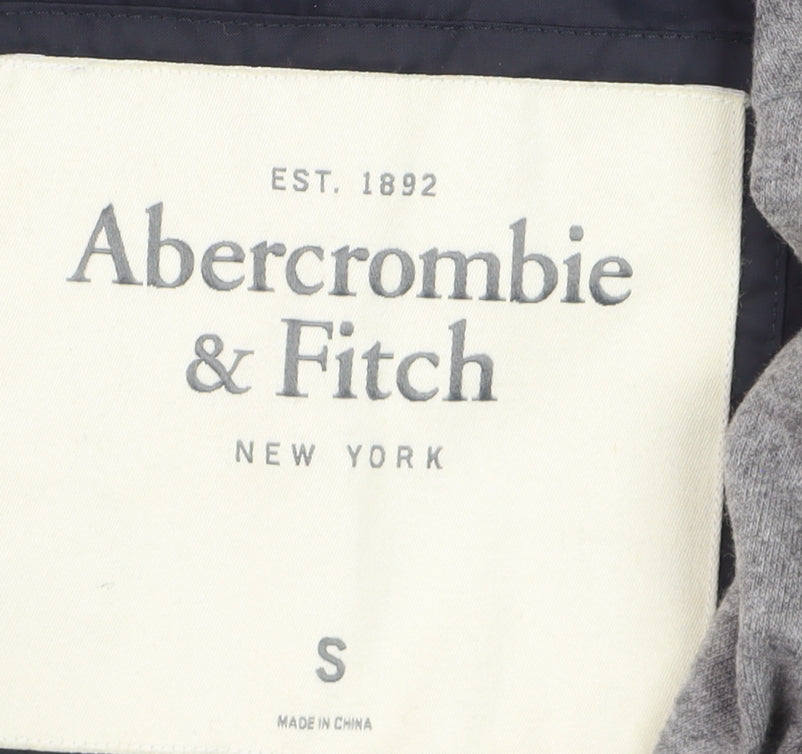 Abercrombie & Fitch Men’s Blue Nylon Bomber Jacket Size S