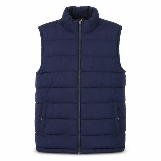 Gap Men's Blue Puffer Waistcoat Gilet M Full Zip Quilted Vest