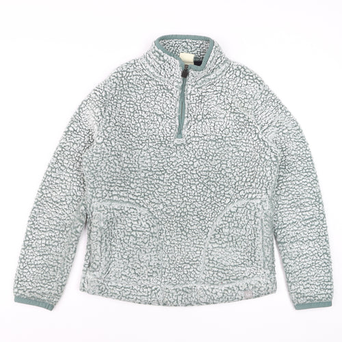 Weird Fish Women's Grey 1/4 Zip Fleece Sweatshirt Size 10